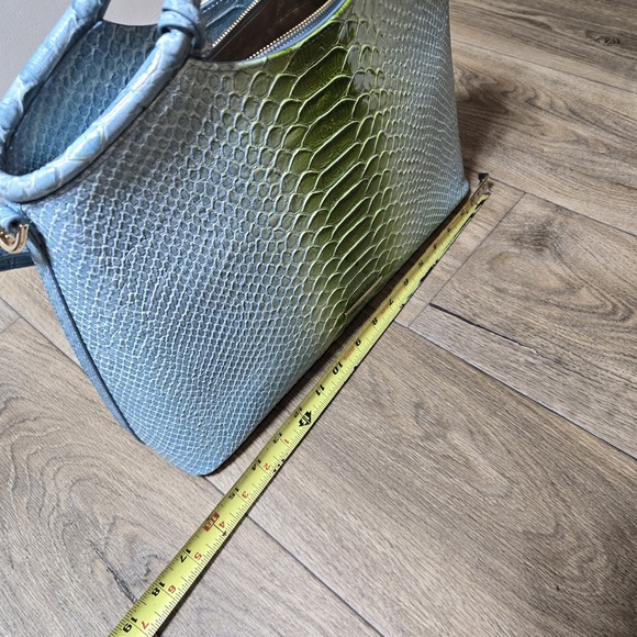 NWOT Brahmin Elaine Limeade Rivers Genuine Leather Satchel Bag $395 - Picture 14 of 16